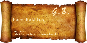 Gern Bettina névjegykártya