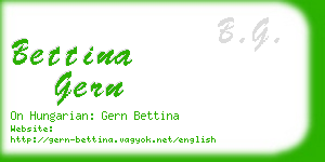 bettina gern business card
